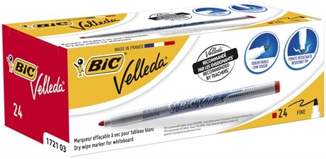Whiteboardpenna BIC Röd 24-pack