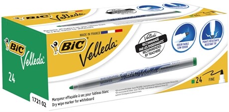 Whiteboardpenna BIC Grön 24-pack