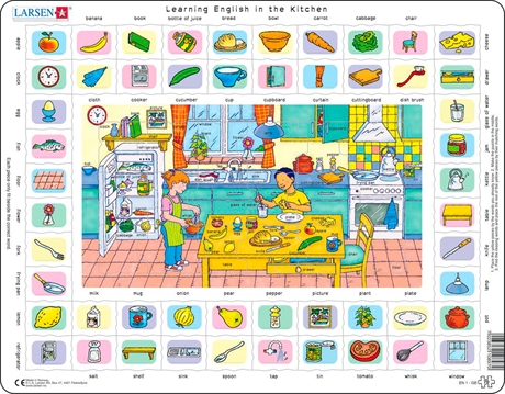 Pussel - English Learning puzzle 1 – In the kitchen