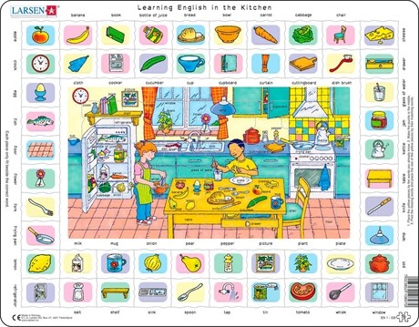 Pussel - English Learning puzzle 1 – In the kitchen