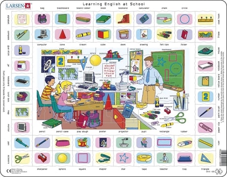 Pussel - English Learning puzzle 6 – At school