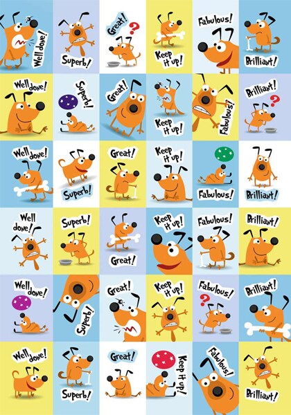 Stickers English Happy Dog