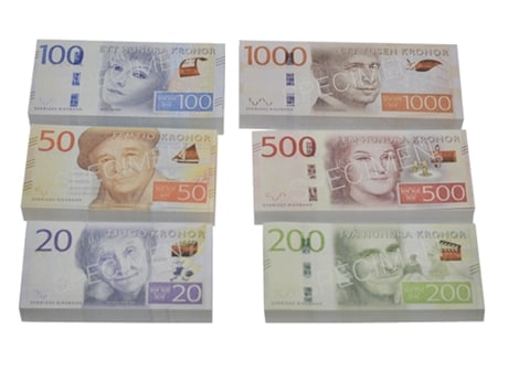 Sedlar 20, 50, 100, 200, 500, 1000