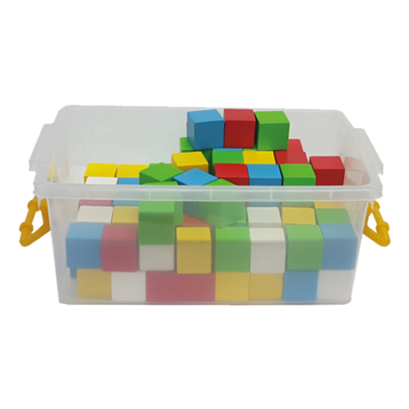 Färgade träkuber 100-pack