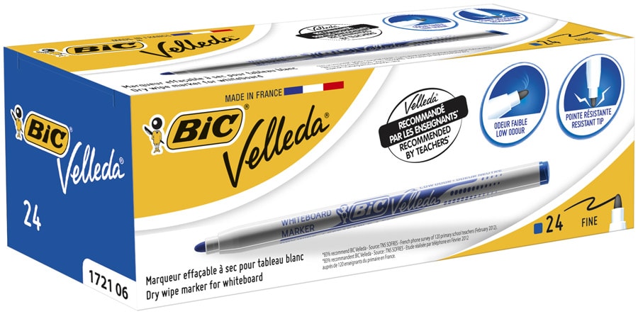 Whiteboardpenna BIC Blå / 24-pack