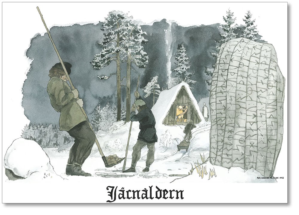 Bilder till tidslinjen Från istid till nutid