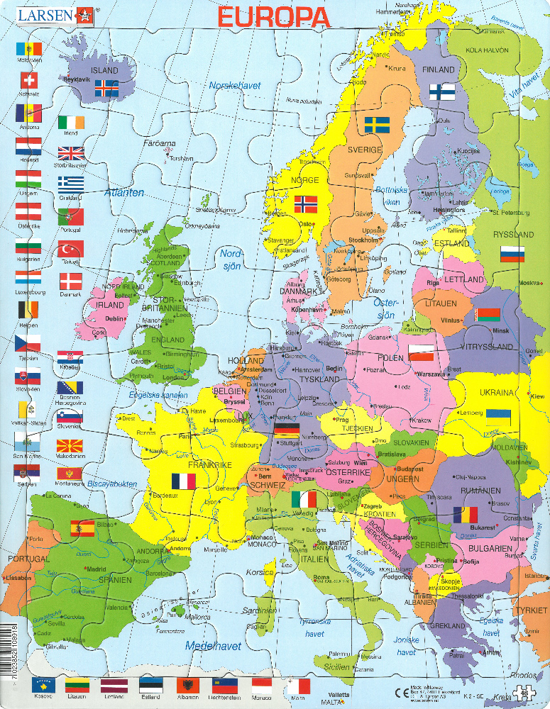 Pussel Europas länder