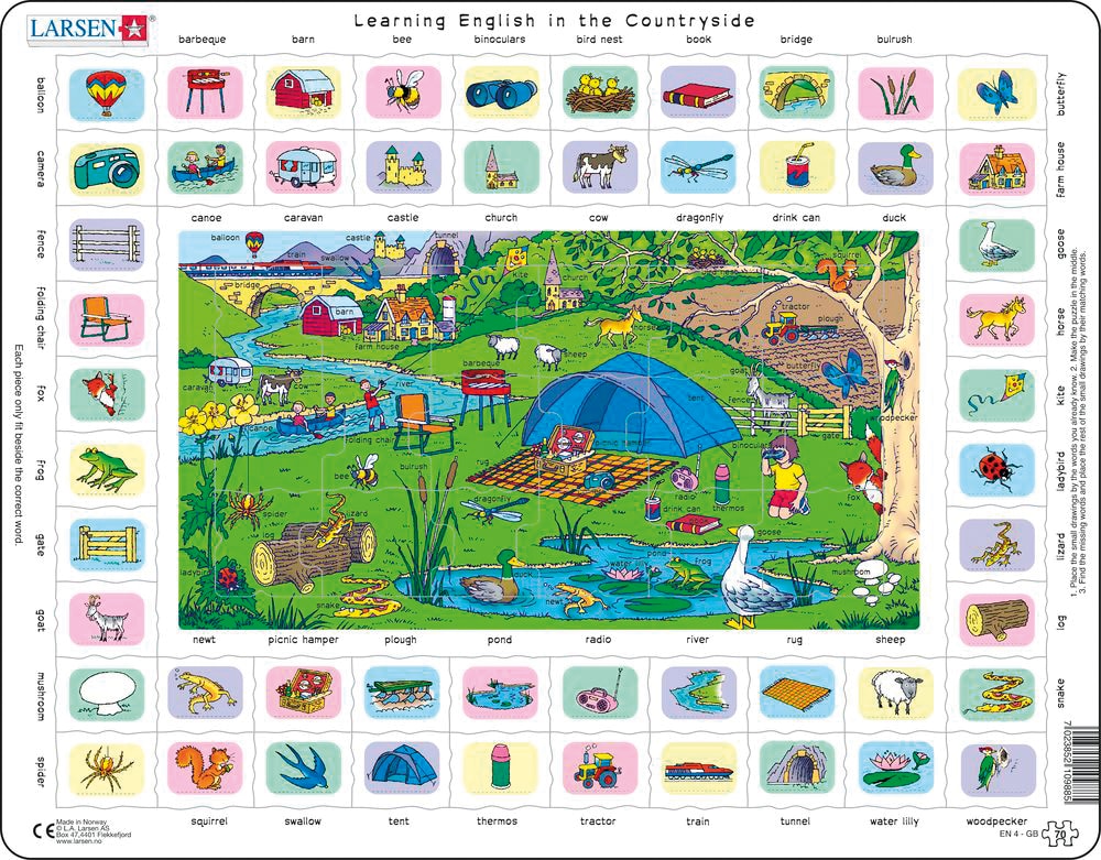 Pussel - English Learning puzzle 4 – In the countryside