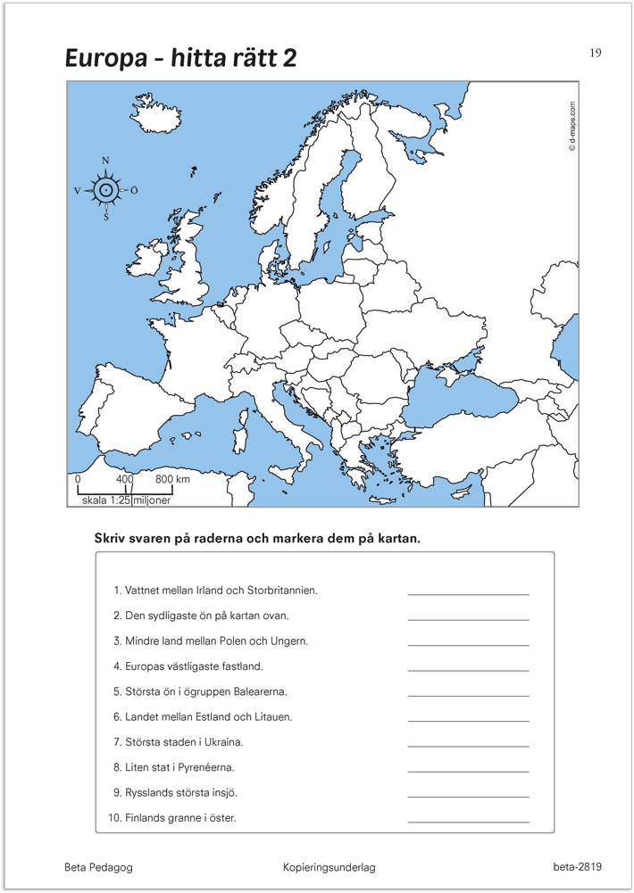 Kartor Europa Knep och knåp