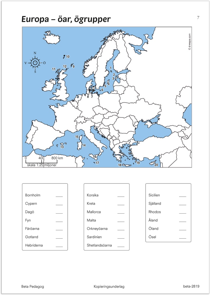 Kartor Europa Knep och knåp