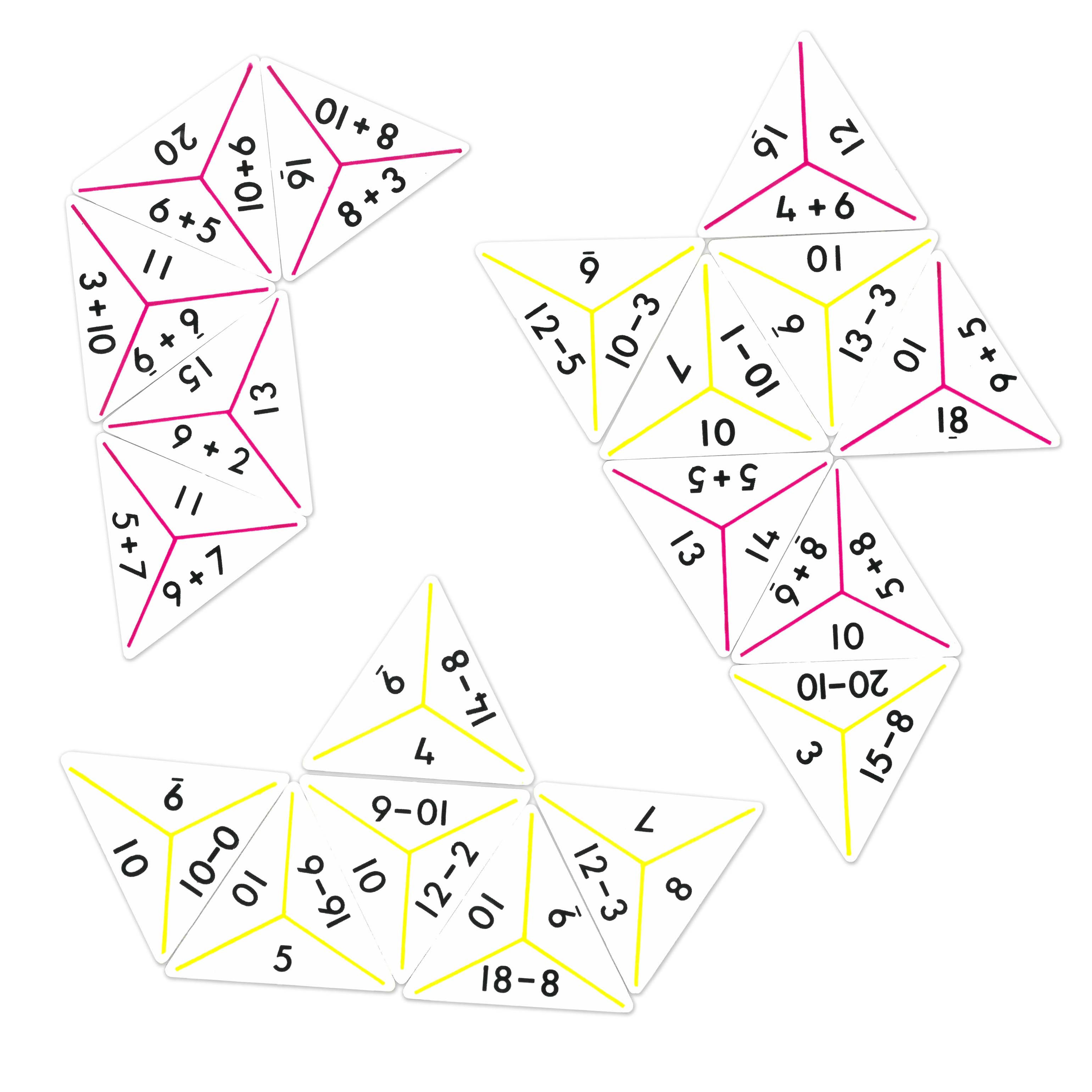 Triangeldomino - addition och subtraktion 1-20